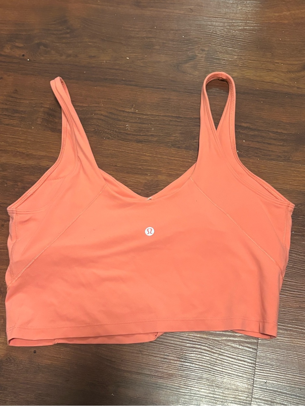lululemon athletica Orange Coral Sports Bra Crop Top